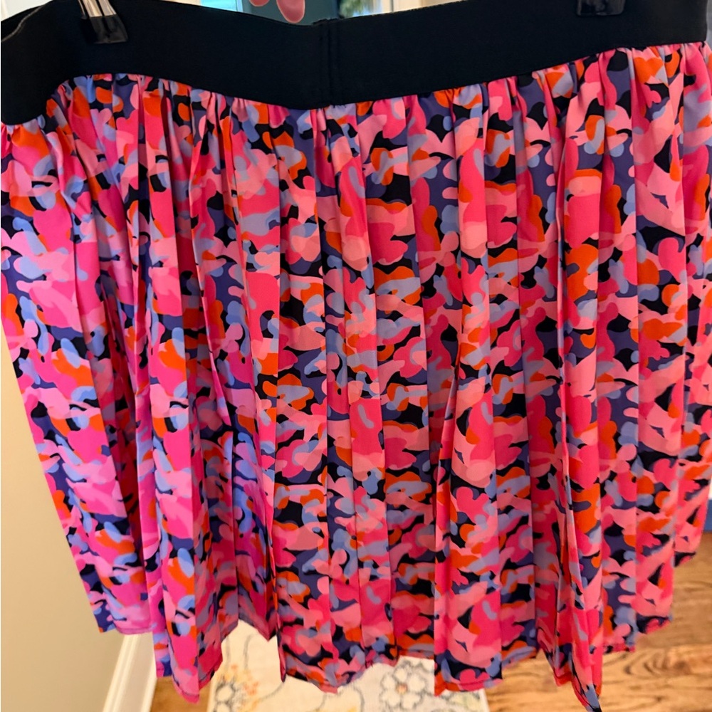 Vibrant Pink and Orange Patterned Skort